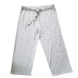 Luxury‎ Cashmere Blend Wide Leg Lounge Pants Gray XXL Comfort Drawstring NEW